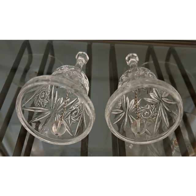 1960s 1960s Cut Crystal Bells - Lovely, Set of Two For Sale - Image 5 of 5
