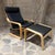 Wood Ikea Poäng Armchair Noboru Nakamura Black Leather Birch Plywood Vintage For Sale - Image 7 of 7