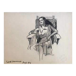 1931 Portrait of Edith Lawrence by Norman Kent For Sale