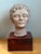 Vintage Plaster Head Sculpture on Wood Base For Sale - Image 9 of 12