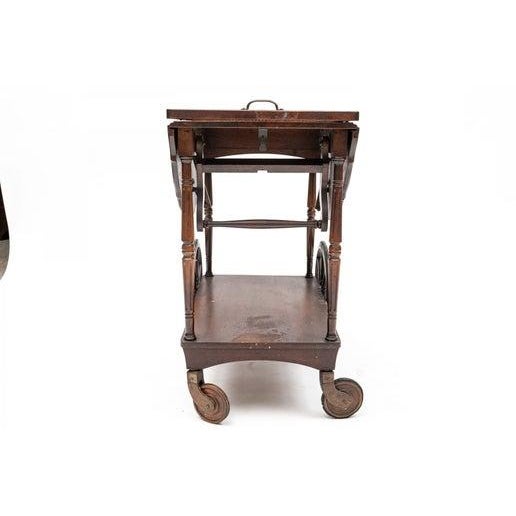 Vintage Tea Cart W/ Glass Serving Tray For Sale - Image 4 of 8