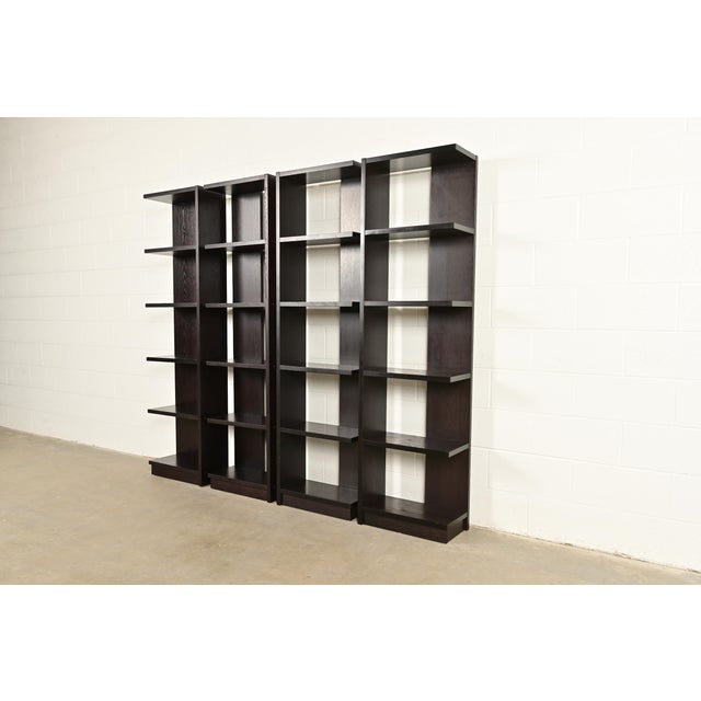 Modern Art Deco Dark Oak Modular Étagères or Bookcases, Set of Four For Sale - Image 10 of 10