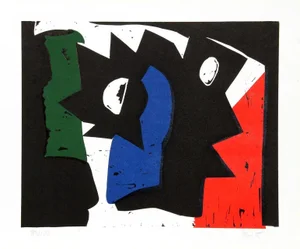Charlie Hewitt, "O," Woodblock