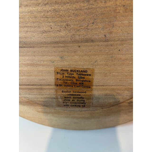 English Carved Wood Plate by John Buckland For Sale - Image 3 of 3