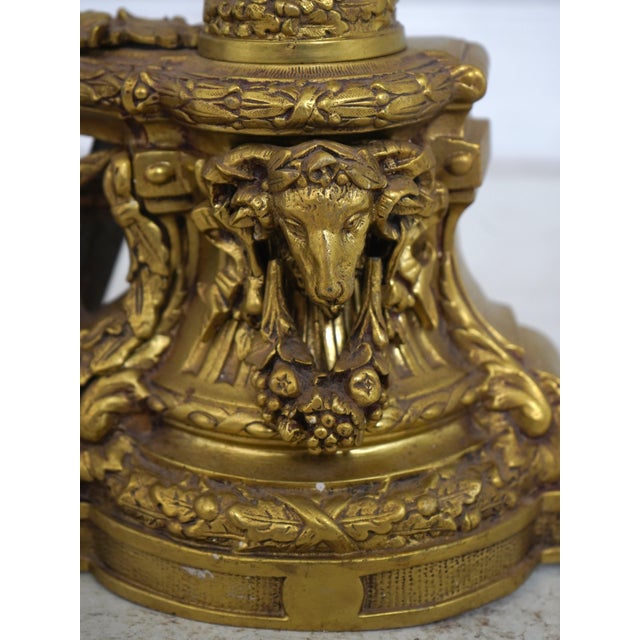 Vintage Louis XVI 19th Century Fire Screen Fireplace Andiron Set For Sale - Image 14 of 18