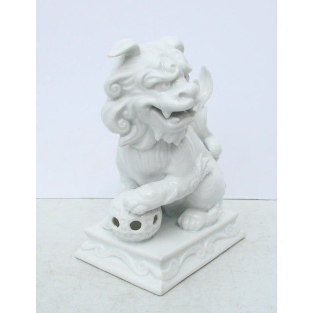 Fitz& Floyd blanc de chine Foo Dog. Right side, these made by F&F dated 1976 to the bottom. Originally made by the company...