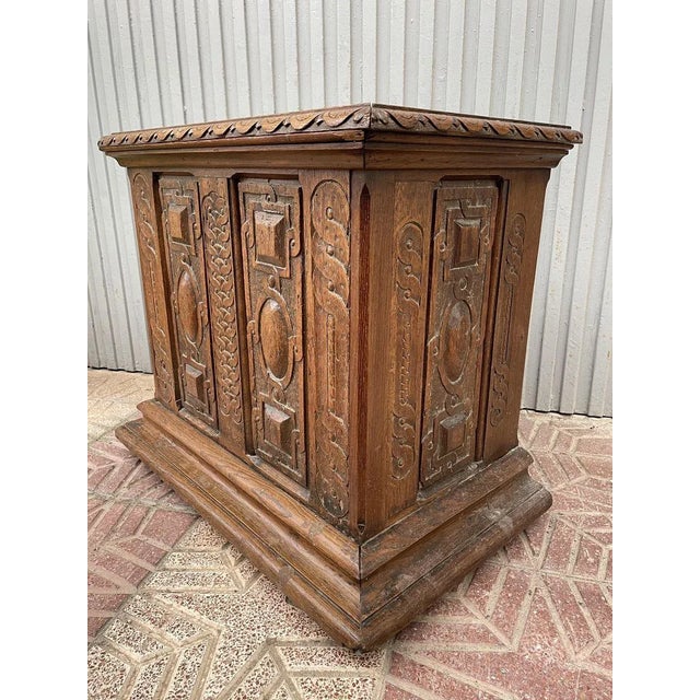 Antique Oak Safe For Sale - Image 4 of 10