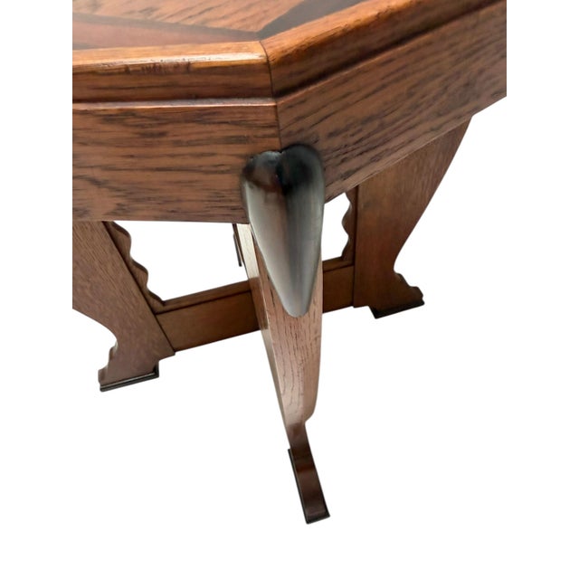 Art Deco Amsterdamse School Coffee Table in Oak, 1920s For Sale - Image 4 of 14