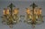 1960s Large Gilt and Green Color Metal and Wood Sconces, 1960s, Set of 2 For Sale - Image 5 of 18