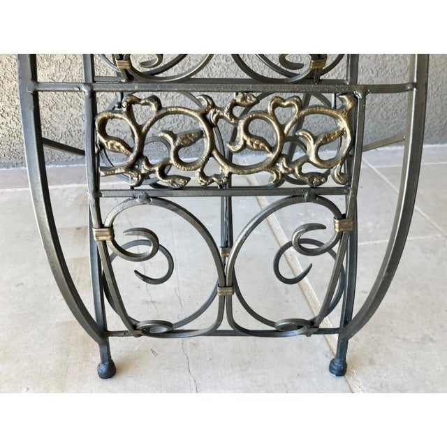 Late 20thCentury Spanish RevivalInspired Steel & Cast Iron Easel Back