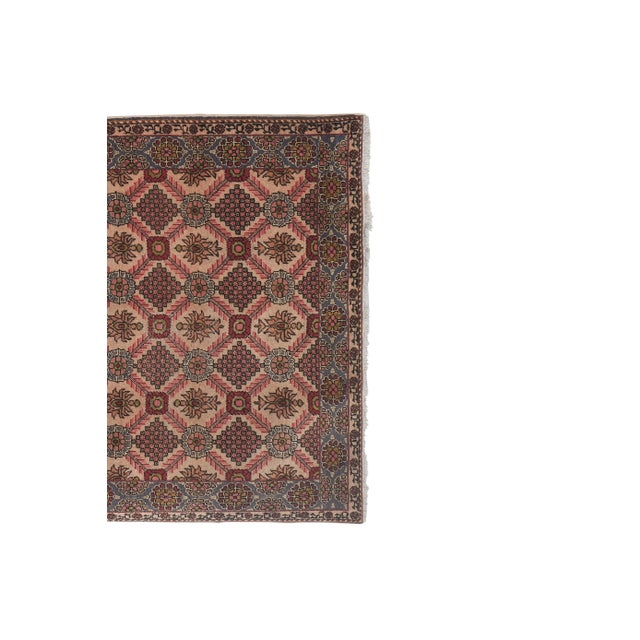 1960s Vintage Turkish Bor Rug 4'4'' X 6'8'' For Sale - Image 4 of 13
