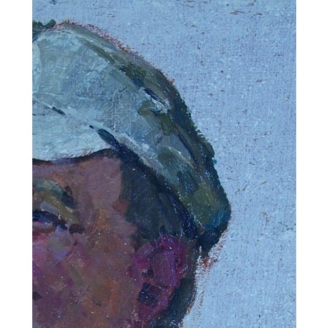 Realism Soviet Man Portrait, Original Oil Painting, Ukrainian Artist, 1970s 30-24 For Sale - Image 3 of 6