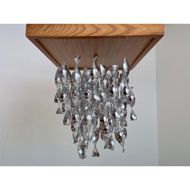 Brown Space Age Aluminium Ceiling Light, Czechoslovakia, 1960s For Sale - Image 8 of 9