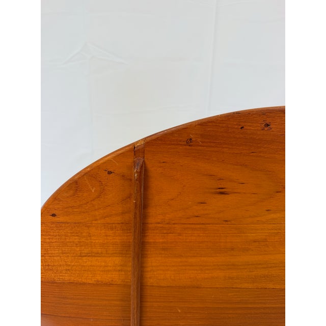 Vintage Dansk Danish Modern Large Oval Teak Serving Tray With Integrated Handles For Sale - Image 9 of 11