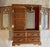 Large Vintage Jewelry Box Armoire Chest 16" Wood 2 Floral Rose Etched Glass Doors 5 Drawers Red Velvet Mirror Hooks Cottage Core For Sale - Image 4 of 10