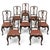 Set of Eight Antique Oak Chippendale Dining Chairs With Leather For Sale - Image 4 of 18