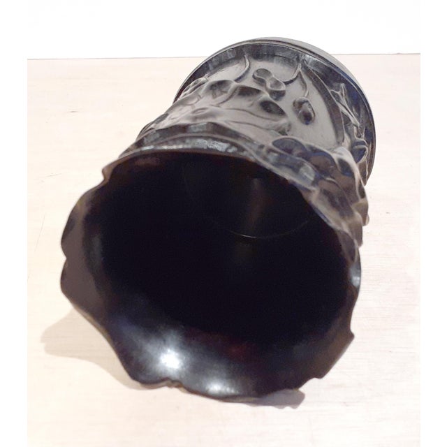 Chinese Zitan Lotus Flower Bitong For Sale In Portland, OR - Image 6 of 7