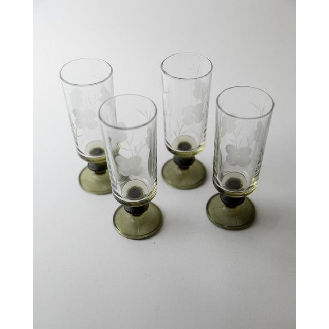 Vintage Champagne Glasses, 1970s, Set of 4 For Sale - Image 3 of 12