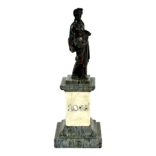 17th Century Bronze Statue of Standing Draped Classical Figure. For Sale