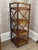 Mid 20th Century Vintage Woven Rattan and Bamboo Four-Tier Corner Shelf Unit. For Sale - Image 5 of 11