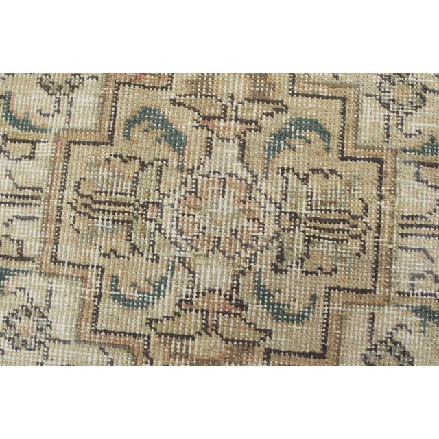 Tabriz Rug 7’9” X 10’8” Pink Wool Vintage Distressed Hand-Knotted Carpet For Sale - Image 9 of 15