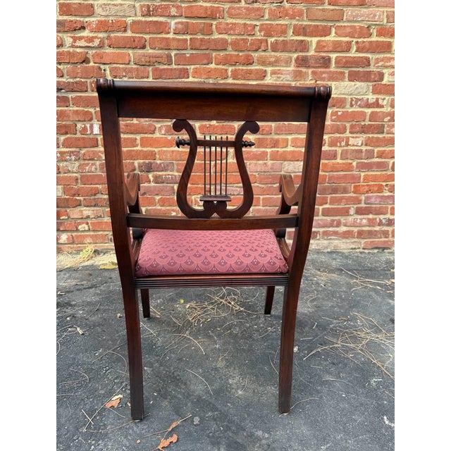 Vintage Regency Duncan Phyfe Style Harp Back Lyre Back Dining Chairs by Hathaway's For Sale - Image 11 of 18