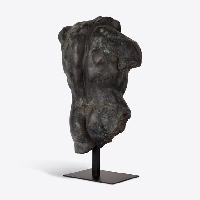 Mid-Century Modern Large Bronze Maximillian Torso from Pure White Lines For Sale - Image 3 of 12