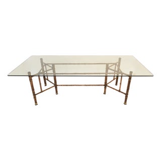 Large Bamboo Table from McGuire, USA, 1970s For Sale