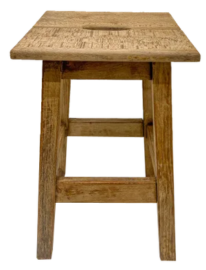 Rustic Farmhouse Wooden Stool, 1950