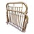 Antique Mixed-Metal Twin Bed Frame With Brass Accents For Sale