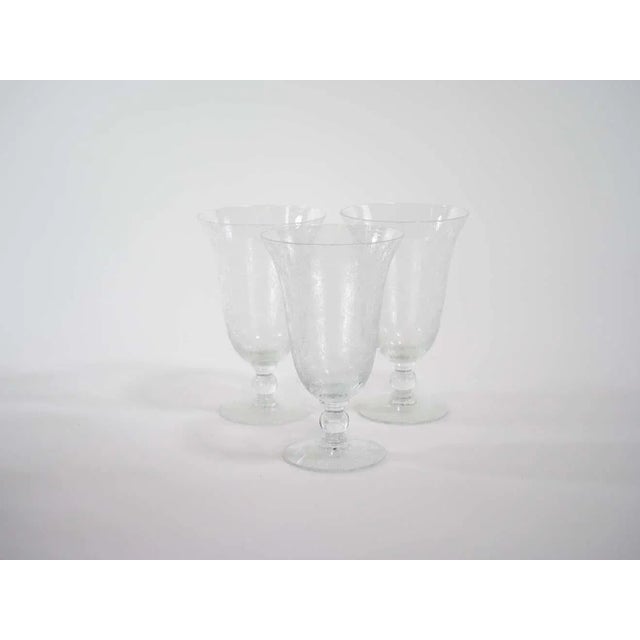 Mid 20th Century Hand-Etched Tableware Glassware Service- Set of 12 For Sale - Image 4 of 11