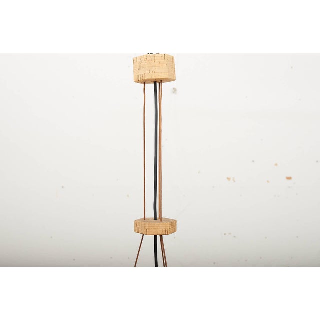 Zanil Pendant Lamp in Cork by Wilhelm Zannoth for Ngo Maurer, 1974 For Sale - Image 10 of 13