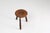 Mid-Century Modern Vintage Brutalist Low Oak Stool, Belgium, 1960s For Sale - Image 3 of 9