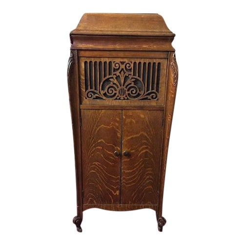 Antique Oak Victrola Cabinet Chairish