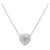 18k White Gold Heart Shape Diamond Modern Chain Necklace for Women For Sale In New York - Image 6 of 13