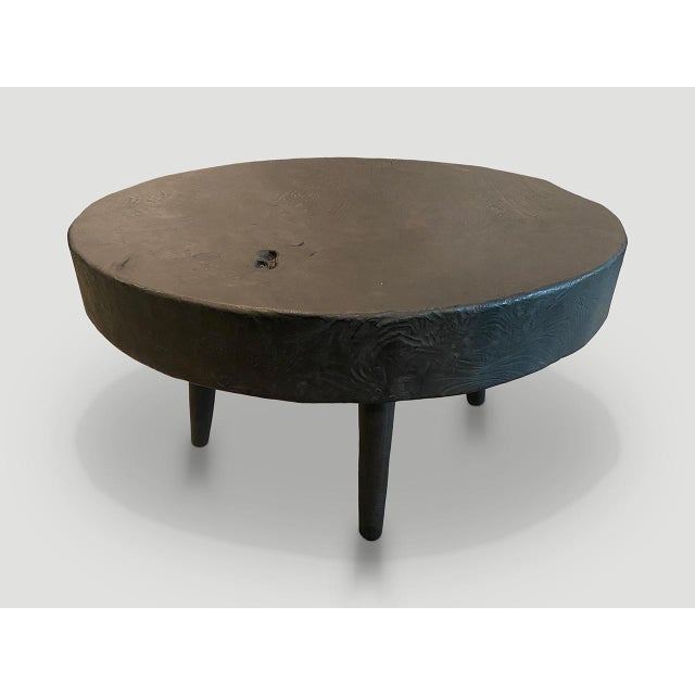 Andrianna Shamaris Charred Reclaimed Teak Wood Coffee Table For Sale In New York - Image 6 of 6
