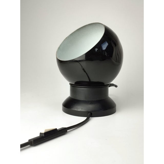 Mid-Century Modern Black Magnetic Eyeball Table Lamp by Benny Frandsen for E.S. Horn, Denmark, 1970s For Sale - Image 3 of 12