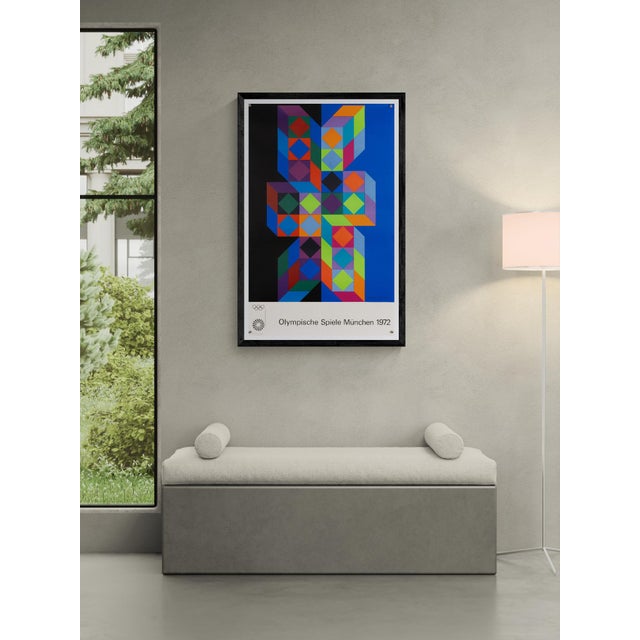 This original 16-color serigraph was designed by Victor Vasarely for the Munich Olympic Games, published by Edition...