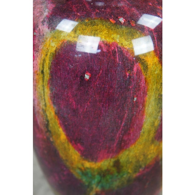 Purple 20th Century Chinese Purple Jade Carved & Polished Marble Flower Vase Urn For Sale - Image 8 of 9