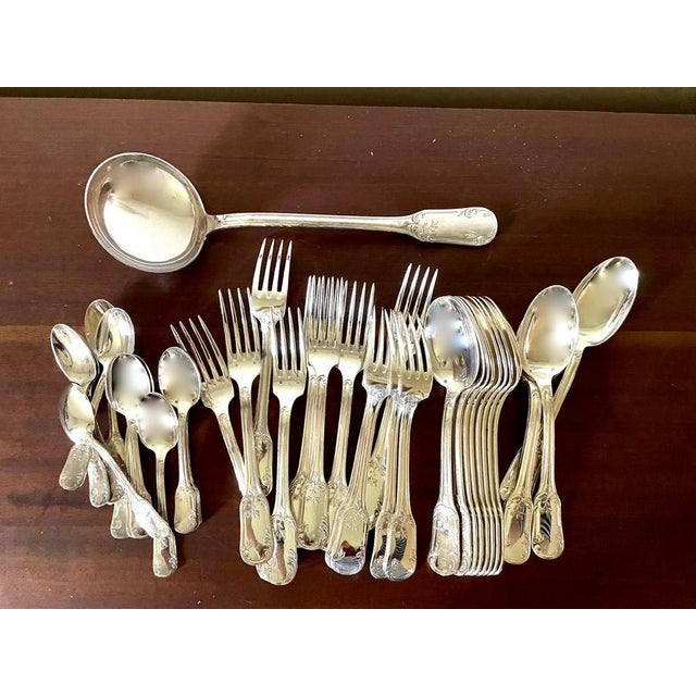 Silver-Plated Cutlery Set, 1950s, Set of 36 For Sale - Image 11 of 11