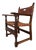 19th Century Spanish Colonial Throne Armchair with Leather For Sale