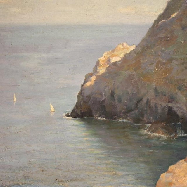 Spanish Artist, Sea View, 1901, Oil on Canvas For Sale - Image 7 of 13