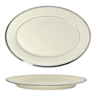 Lenox “Solitaire” Porcelain Medium Oval Serving Platter For Sale