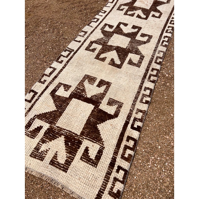 1940s Vintage Kurdish Tribal Wool Runner Rug For Sale In Houston - Image 6 of 7
