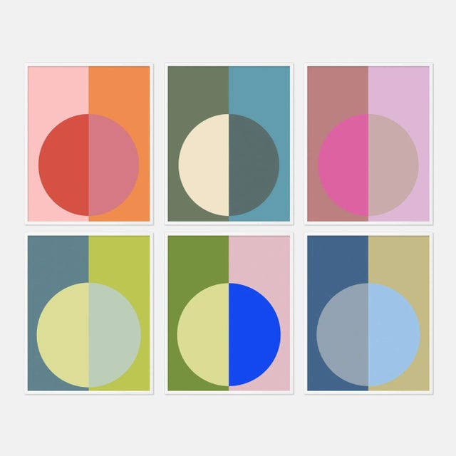 Hot Forevers Set of 6 by Stephanie Henderson in White Frame, Small Art Print For Sale - Image 9 of 9