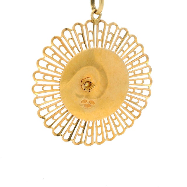 Vintage Italian 18k Gold Nefertiti Egyptian Revival Pendant For Sale In Miami - Image 6 of 11