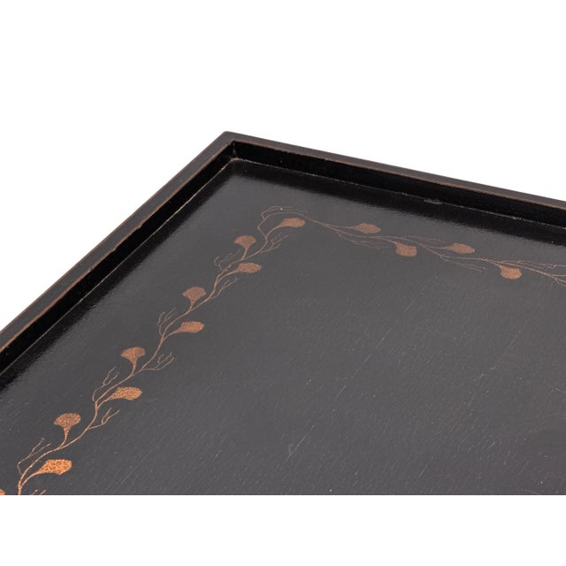 Vintage Black Slayed Legs Rectangular Low Coffee Table For Sale - Image 12 of 13