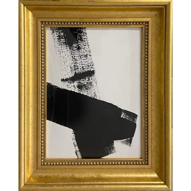 Contemporary Black and White Framed Painting Chairish