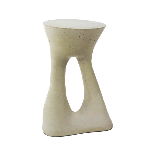 Not Yet Made - Made To Order Pair of Kreten Side Tables, Grey, by Souda, Modern, Organic, Concrete End Tables For Sale - Image 5 of 8