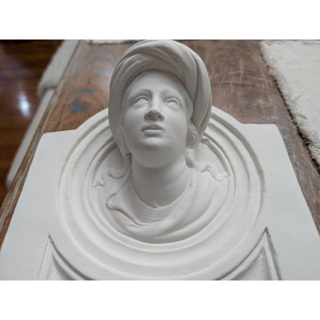 Sculpture Materials Plaster Cast Head of a Prophet From Ghiberti's Gates of Paradise For Sale - Image 7 of 9